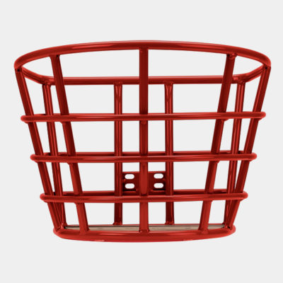 Bicycle basker D-shaped, large, Red